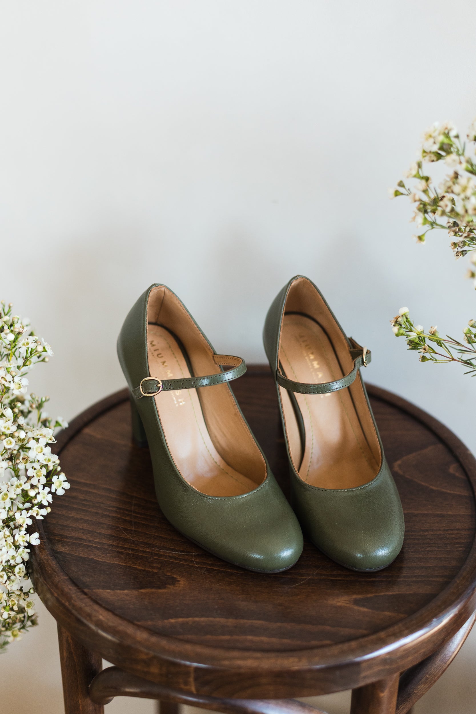 Luna olive green heels - 48h MIUMMASH Luna olive green heels - 48h MIUMMASH