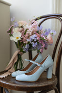 Luna baby blue heels 