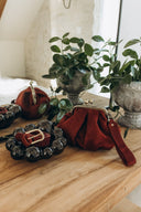 Wide burgundy suede belt - 48h