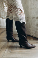Carmen chocolate crocodile boots - 48h