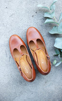 Astrid heels cognac brown - outlet