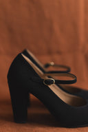 Obcasy Luna czarny zamsz