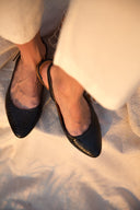 Oriana ballet flats black crocodile - 48h 