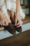 Meryl chocolate brown moccasins (ships in 48h)