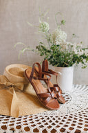 Scarlett cognac brown sandals - 48h