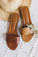 Lea flip-flops cognac brown - 48h