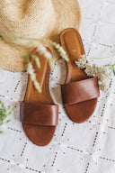 Lea flip-flops cognac brown - 48h