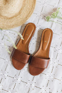 Lea flip-flops cognac brown - 48h