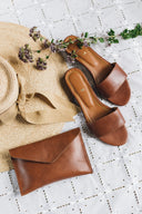 Lea flip-flops cognac brown - 48h
