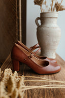 Aurelia heels cognac brown - outlet 