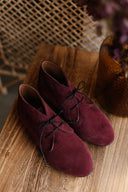 Malin burgundy suede ankle boots - 48h