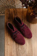 Trzewiki Malin burgundowy zamsz
