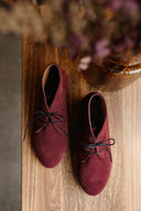 Trzewiki Malin burgundowy zamsz