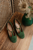 Greta heels green suede - 48h 