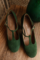 Greta heels green suede - 48h 