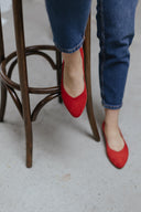 Audrey red suede ballet flats - 48h