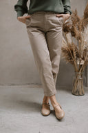 Beige Mary-Jane Ballerinas