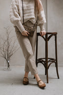Mary-Jane-Ballerinas aus Wildleder in Zigarrenfarbe