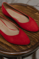 Audrey red suede ballet flats - 48h
