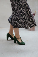 Greta heels green suede - 48h 