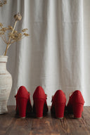 Luna rote Wildleder-Pumps 