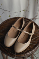 Baleriny Mary-Jane beż