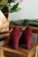 Luna Burgundy Suede Heels 