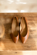 Baleriny Audrey koniakowy brąz