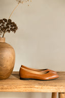 Baleriny Audrey koniakowy brąz - 48h