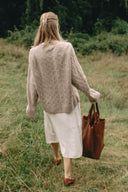 Torba shopper koniakowy brąz