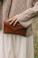 Mehrzweck-Clutch in Cognacbraun