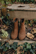 Stiefeletten mit Reißverschluss, braun Cigaro Veloursleder/ braune Sohle