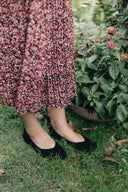 Baleriny Audrey czarny zamsz