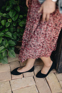 Audrey black suede ballet flats - 48h