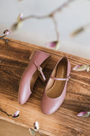 Baleriny Mary-Jane dusty pink