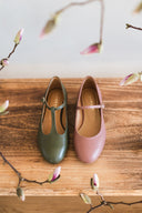 Baleriny Mary-Jane dusty pink