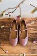 Baleriny Mary-Jane dusty pink