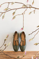 Baleriny Lotta olive green