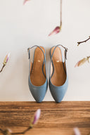 Oriana dusty blue ballet flats - 48h