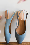 Oriana dusty blue ballet flats - 48h