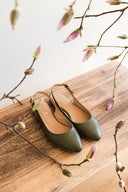 Baleriny Oriana olive green - 48h