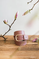 Szeroki pasek dusty pink - 48h