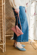 Baleriny Oriana dusty blue - 48h