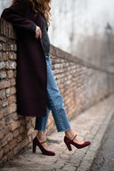 Luna Burgundy Suede Heels 
