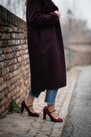 Luna Burgundy Suede Heels 