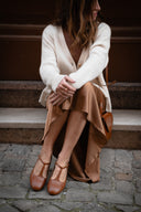 Baleriny Lotta koniakowy brąz