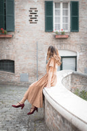 Obcasy Astrid burgundowy zamsz