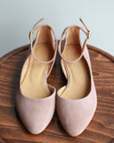 Grace Ballerinas aus puderfarbenem Wildleder 
