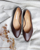Audrey Brown Ballerinas aus Krokodilleder