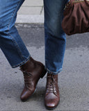 Klara chocolate brown ankle boots (ships in 48h)